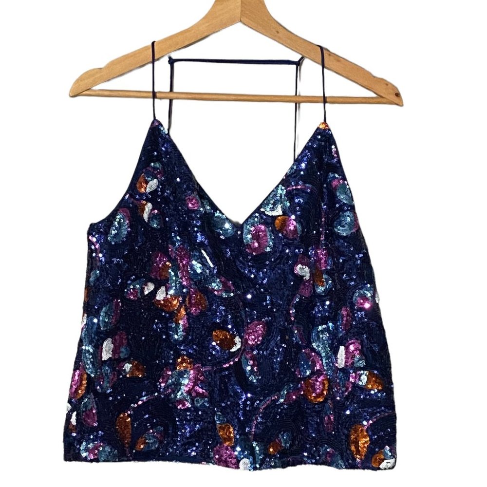 NWT RAMY BROOK Women's Sequin Top Size L